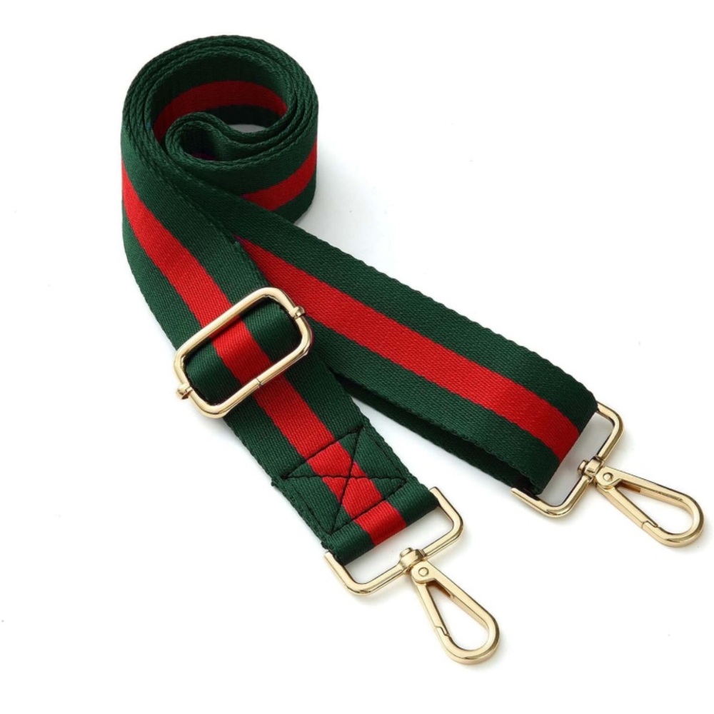 Web Purse Strap Red/Green